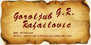 Goroljub Rafailović vizit kartica